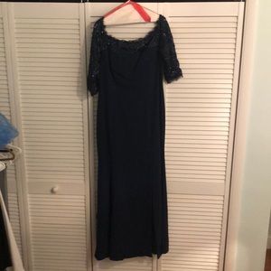 Navy blue mother of the bride dress